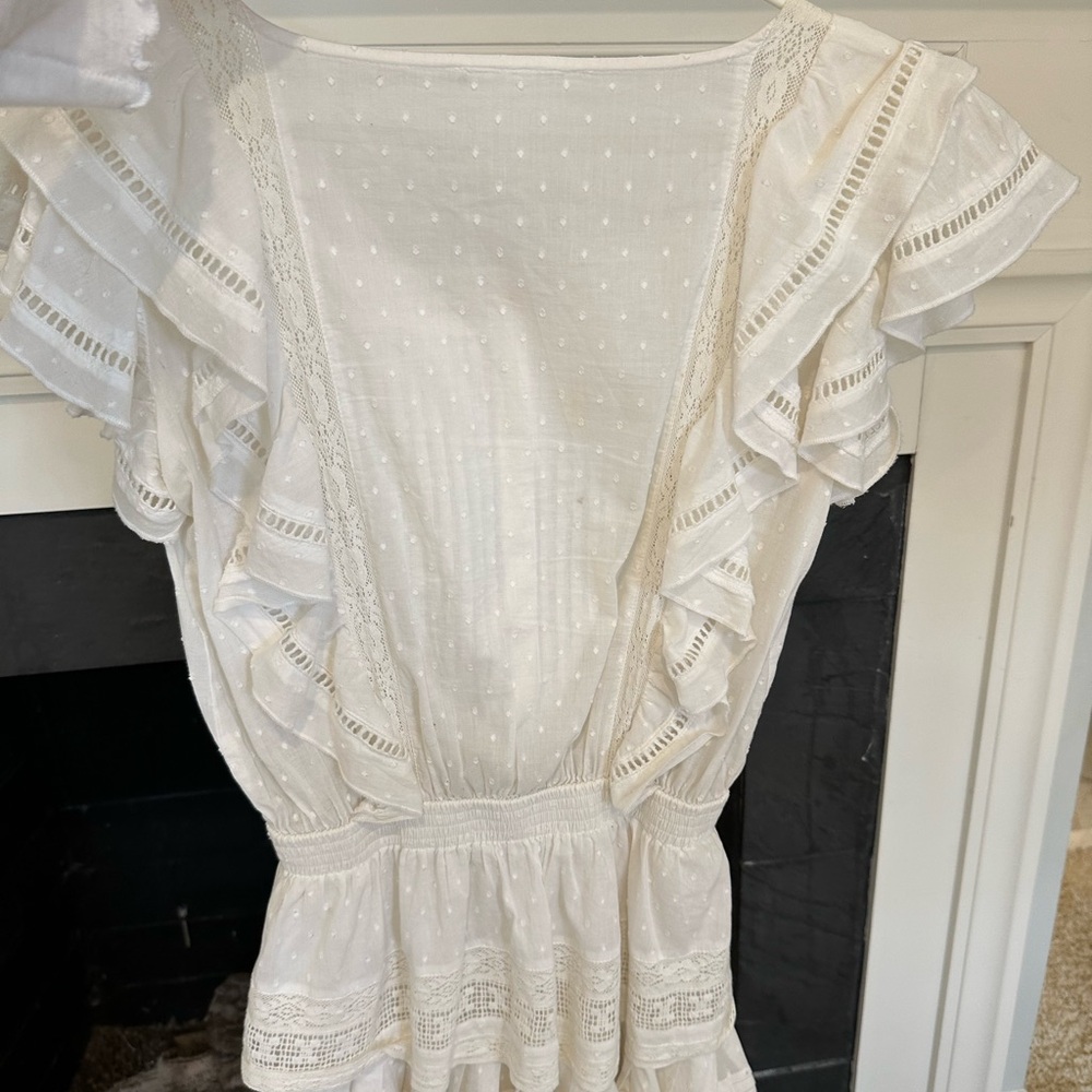 Cream Ruffled Dress - Picture 3 of 3